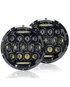 Faro LED motocicleta 7 pulgadas luz diurna DRL luz blanca 6000K ideal Harley Jeep iluminación todoterreno IP67