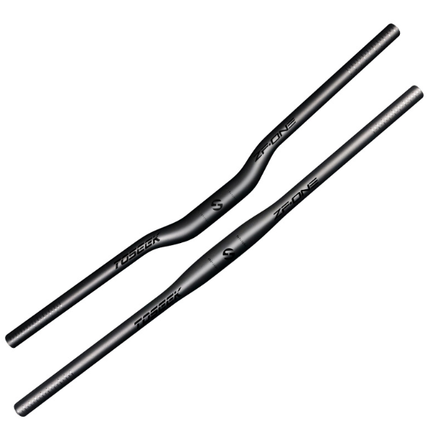 Manillar de bicicleta TOSEEK ZF-ONE MTB completo en fibra de carbono 31.8mm negro mate opción 580 a 760mm