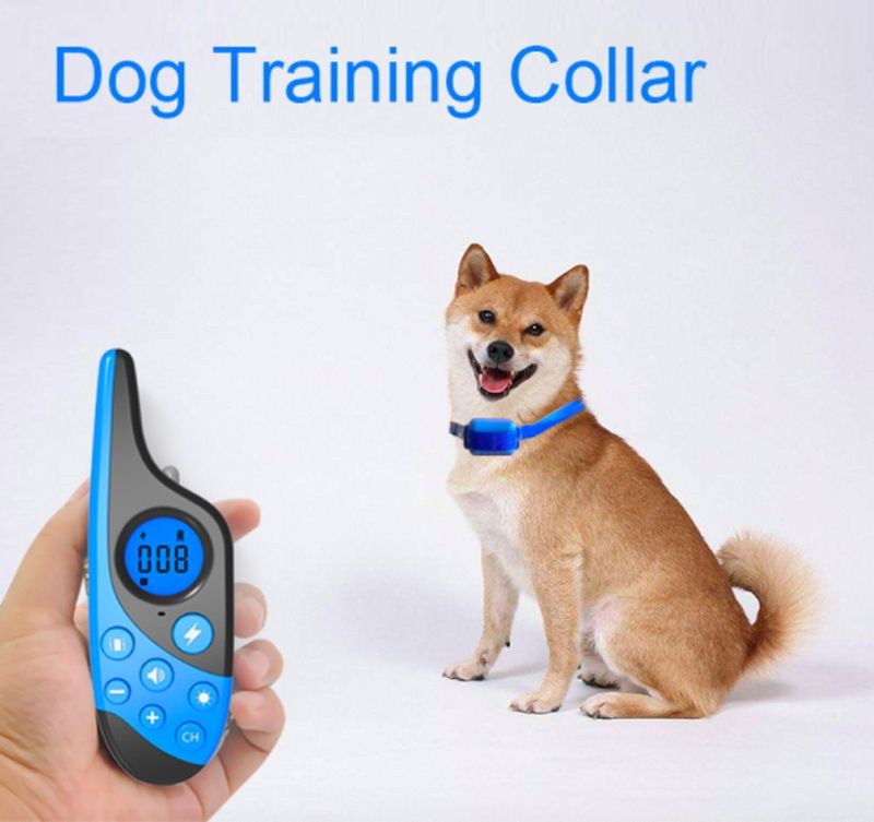 2021 Collar de entrenamiento para perros eléctrico con control remoto de 500 m, impermeable, recargable, pantalla LCD, obediencia