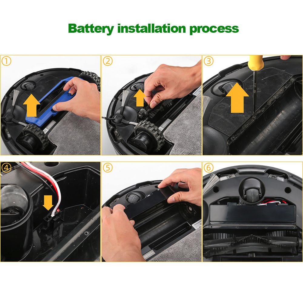 Batería Recargable 14.8V 3200mAh para Xiaomi Mijia STYTJ02YM Robot de Limpieza Alta Capacidad Instalar Fácilmente