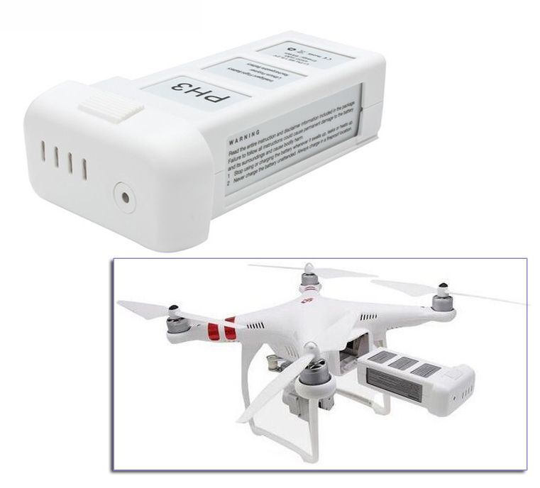 Batería DJI Phantom 3 4500mAh 15.2V LiPo 4S Alta Capacidad para Vuelo Inteligente y Fotografía Aérea Segura