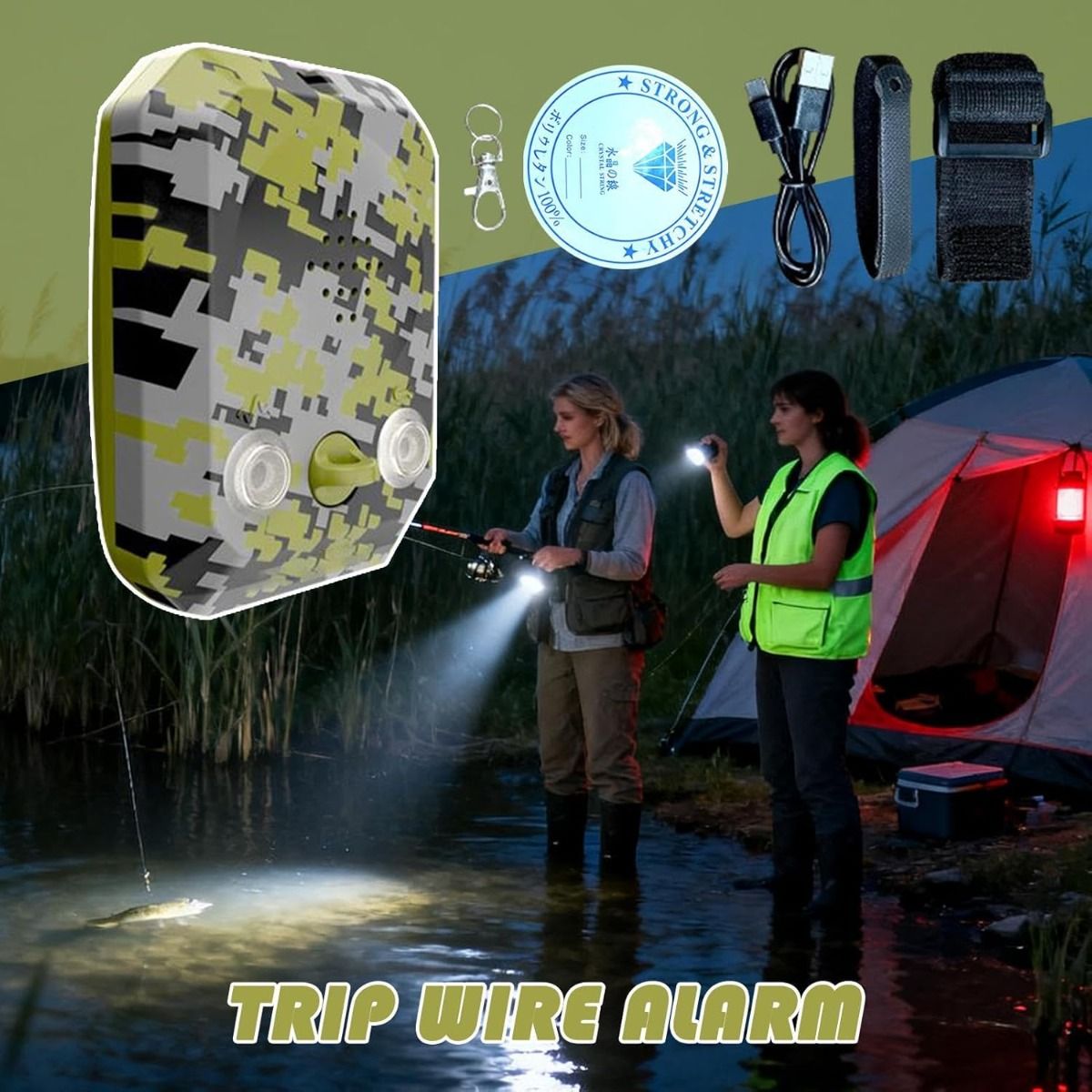 Alarma de Perímetro 120dB IP65 Impermeable: Protección Propiedad, Camping, Defensa Nocturna.