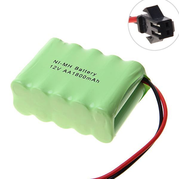 Ecológico Paquete de Baterías Recargables 12V AA 1800mAh Ni-MH con Conector SM para Juguetes y Gadgets, Capacidad de Alto Rendimiento