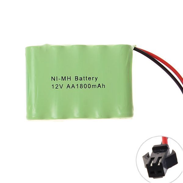 Ecológico Paquete de Baterías Recargables 12V AA 1800mAh Ni-MH con Conector SM para Juguetes y Gadgets, Capacidad de Alto Rendimiento