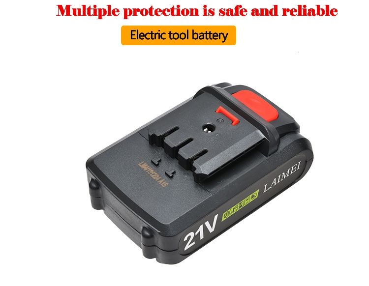 Batería de litio de 21V para taladro eléctrico y destornillador inalámbrico, versátil Li-ion para bricolaje, carga rápida y confiable.