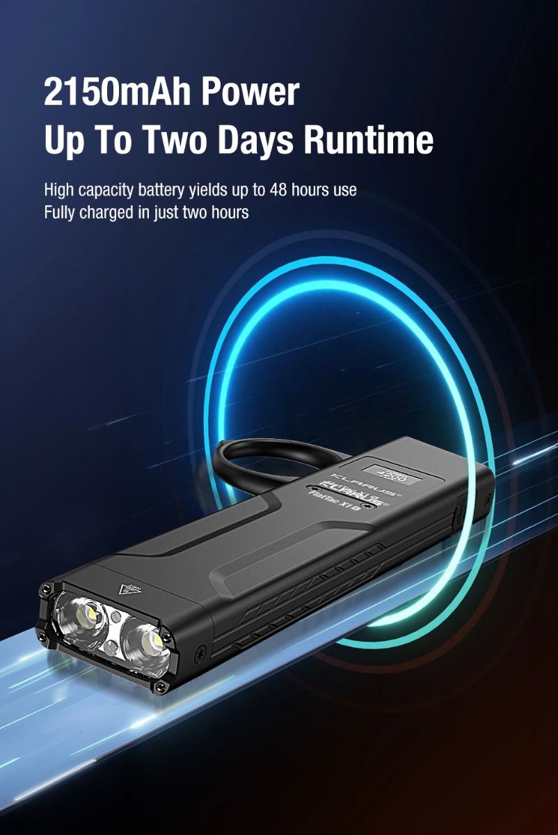 Klarus X1 FlatTac 4200LM EDC Ultradelgada Linterna Táctica Acero Inoxidable USB-C Recargable 2 Años Garantía