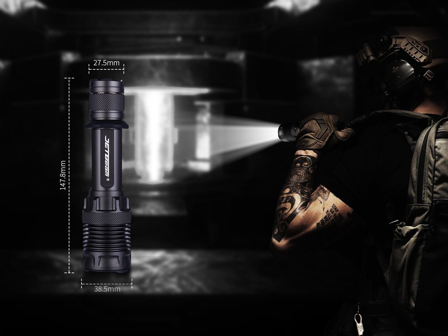 Linterna táctica de alto rendimiento JETBEAM M37 PRO