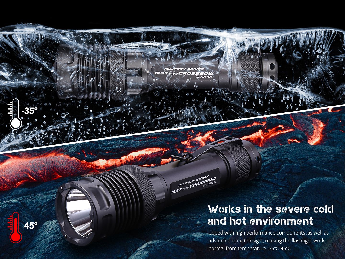 Linterna táctica de alto rendimiento JETBEAM M37 PRO