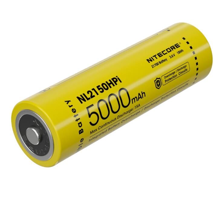 Batería NITECORE NL2150HPI 5000mAh 3.6V 21700 Alto Rendimiento para Dispositivos Electrónicos y Linternas