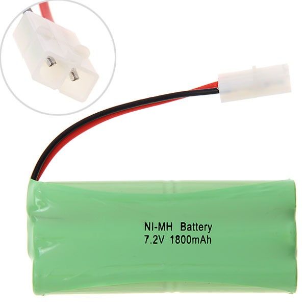 Batería Ni-MH AA 7.2V 1800mAh recargable pack, alta capacidad, larga duración, estable, para juguete barco avión electrónico con plug blanco.