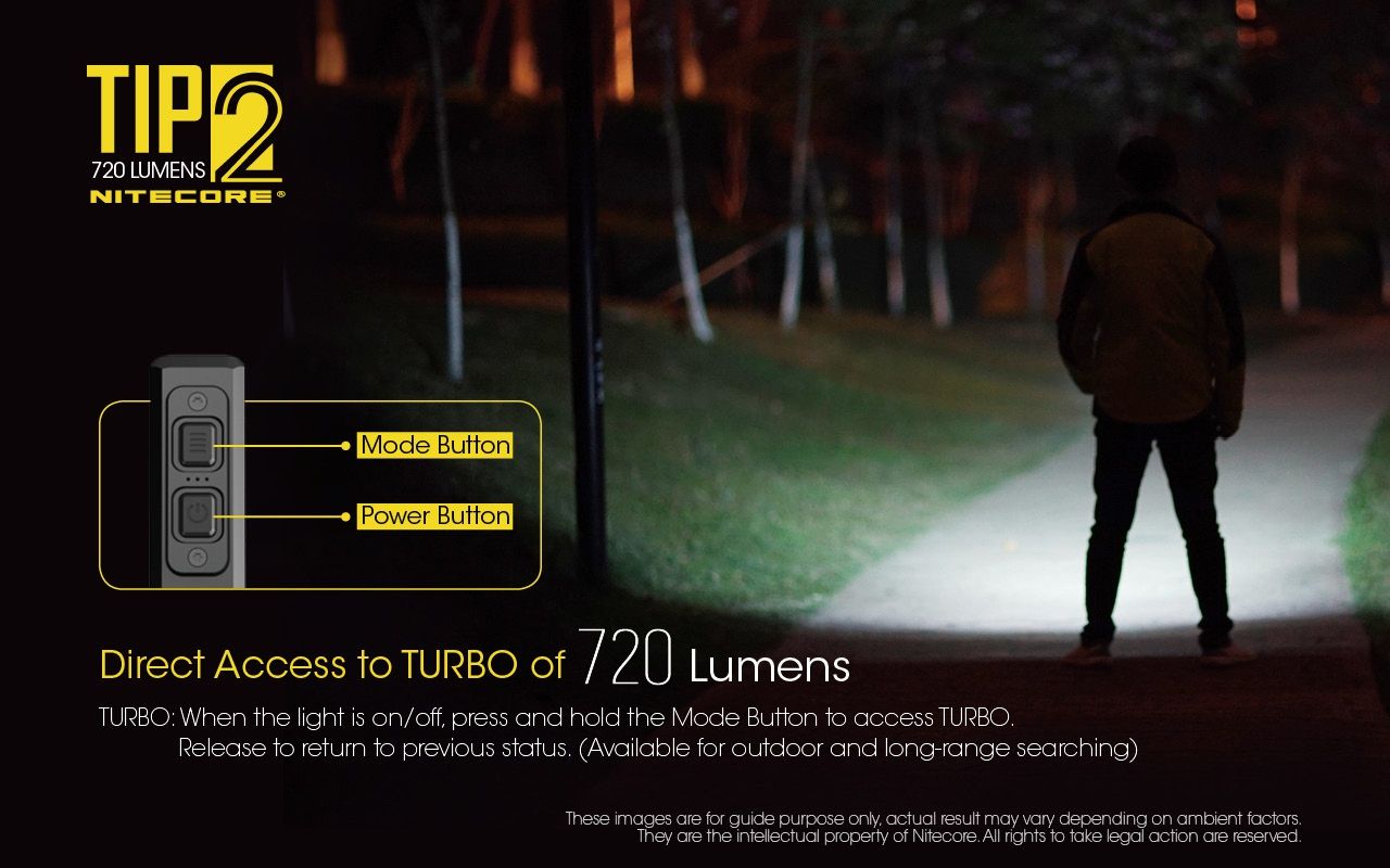 Linterna de llavero NITECORE TIP2 LED 720 lúmenes diseño compacto recargable USB para uso diario y emergencias