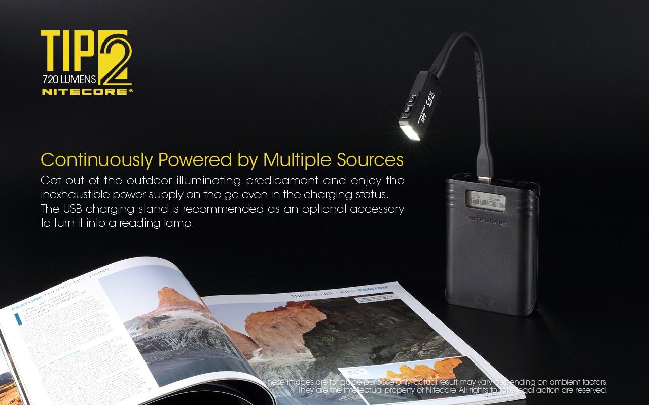Linterna de llavero NITECORE TIP2 LED 720 lúmenes diseño compacto recargable USB para uso diario y emergencias