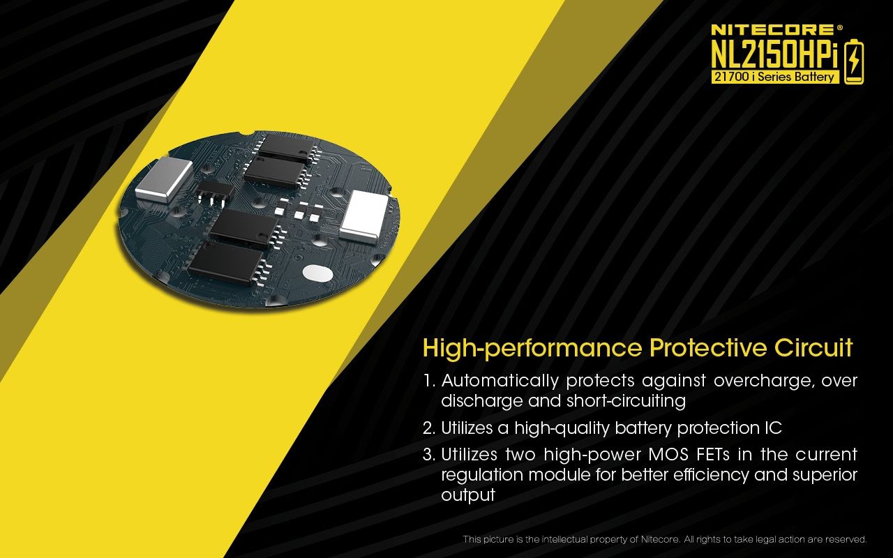 Batería NITECORE NL2150HPI 5000mAh 3.6V 21700 Alto Rendimiento para Dispositivos Electrónicos y Linternas