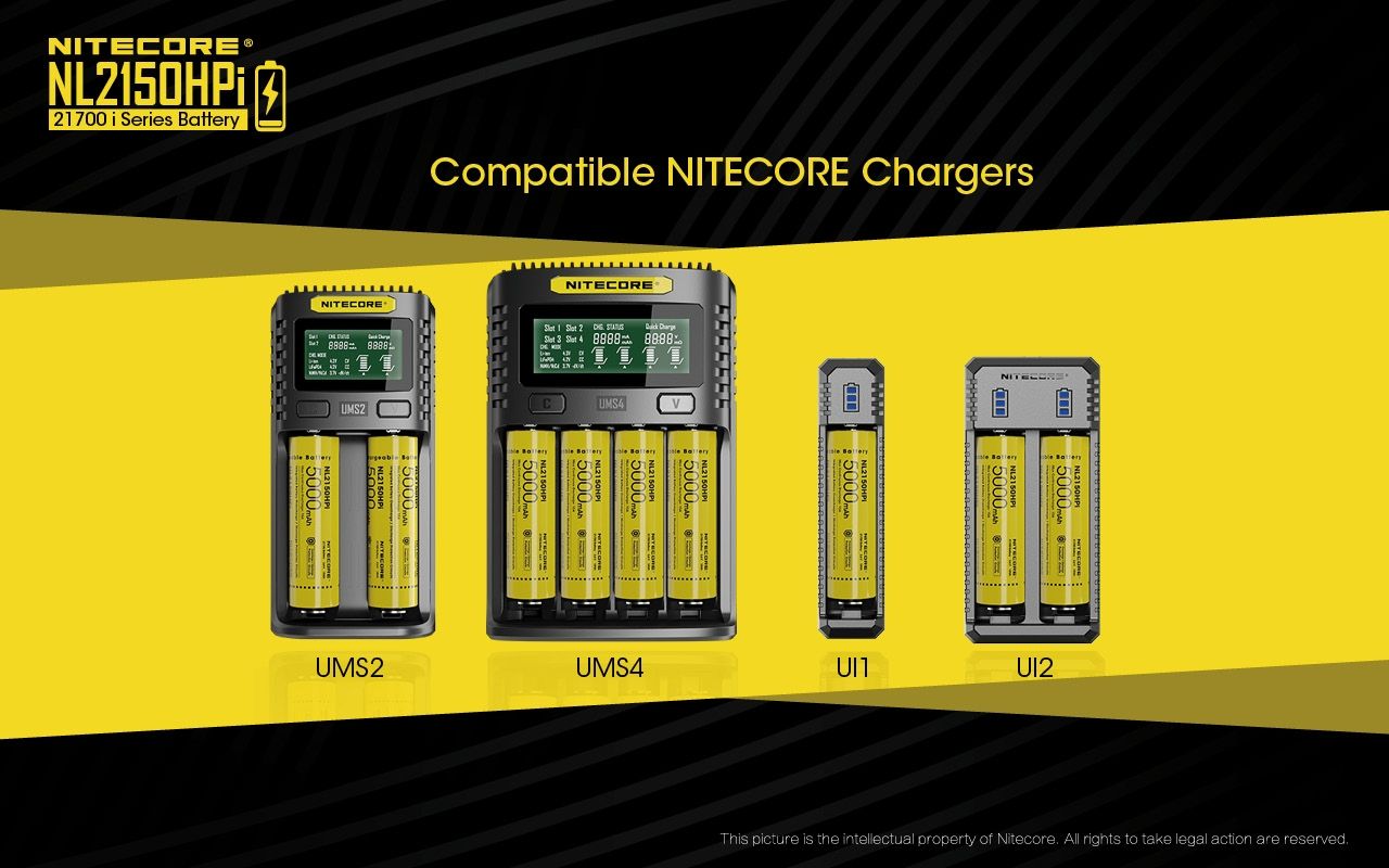 Batería NITECORE NL2150HPI 5000mAh 3.6V 21700 Alto Rendimiento para Dispositivos Electrónicos y Linternas