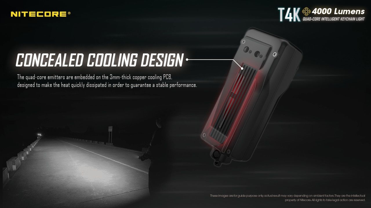 Nitecore T4K 4000 lúmenes Linterna portátil de llavero USB-C Equipo compacto para exteriores con LEDs XP-L2 V6