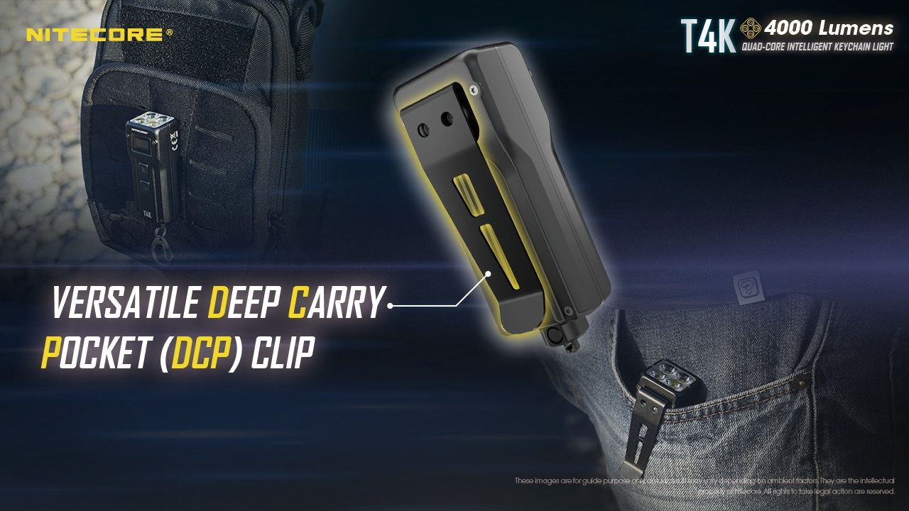 Nitecore T4K 4000 lúmenes Linterna portátil de llavero USB-C Equipo compacto para exteriores con LEDs XP-L2 V6