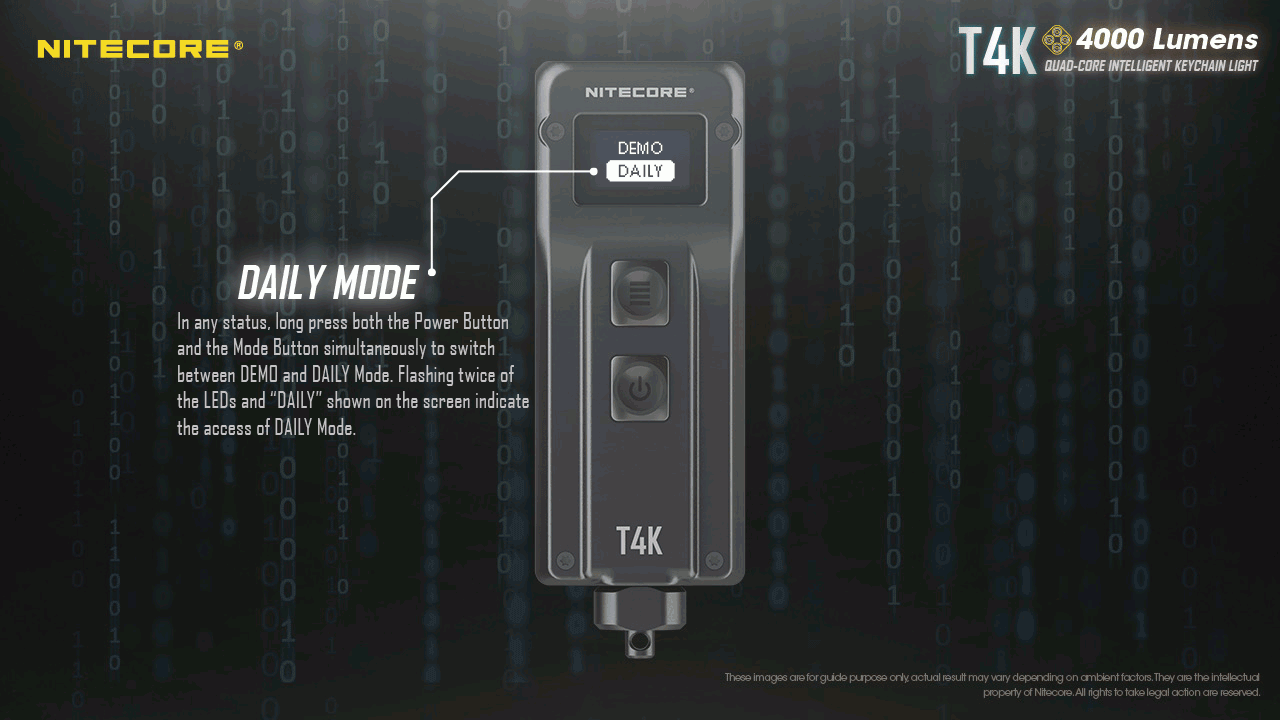 Nitecore T4K 4000 lúmenes Linterna portátil de llavero USB-C Equipo compacto para exteriores con LEDs XP-L2 V6