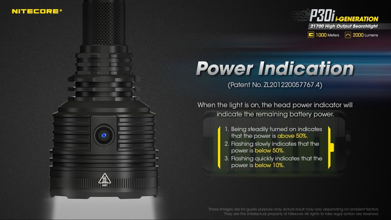 Explora la linterna táctica Nitecore P30i con LED XHP35 HI de 2000 lúmenes y haz de 1000 metros, iluminación robusta para exteriores.