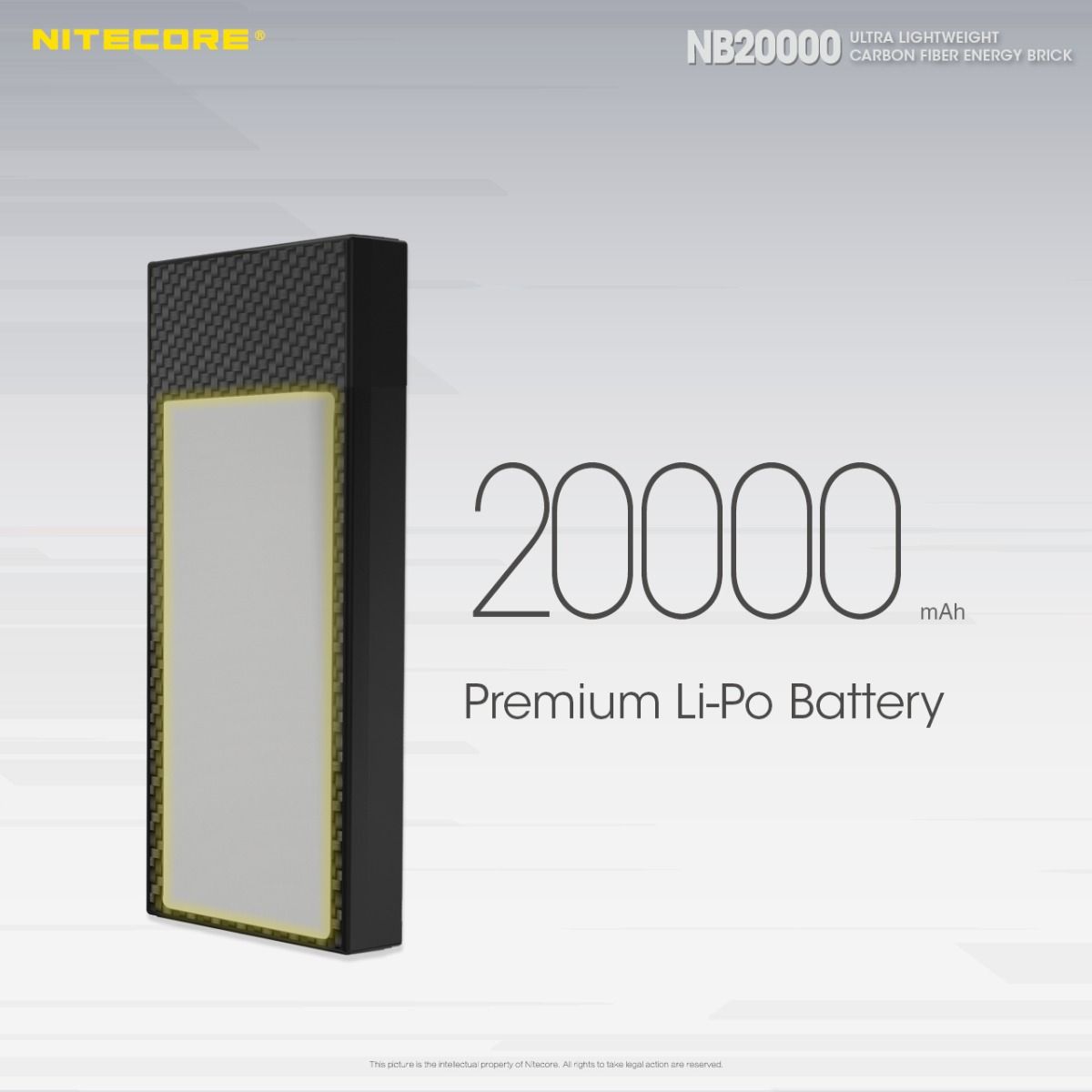 Nitecore NB20000 QC Puerto Dual Banco de Energía 20000mAh Ligero Carga Rápida USB USB-C Cargador para Smartphone