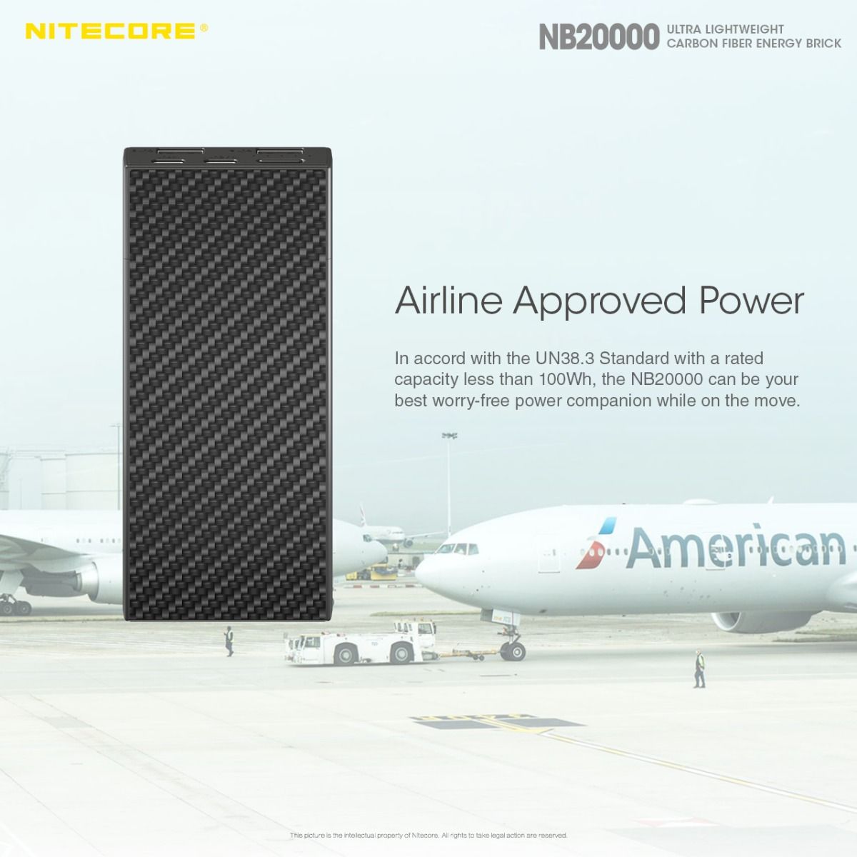 Nitecore NB20000 QC Puerto Dual Banco de Energía 20000mAh Ligero Carga Rápida USB USB-C Cargador para Smartphone