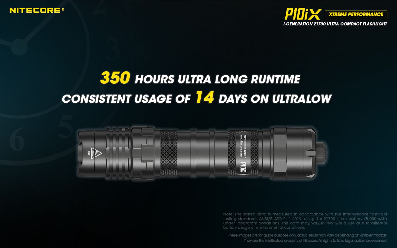 Nitecore P10iX 4000 lúmenes, linterna táctica potente, 4 x LED XP-L2 V6, haz de 158 m, larga autonomía y durabilidad