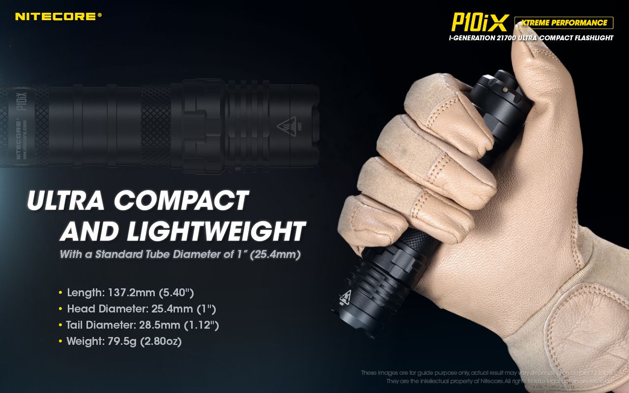Nitecore P10iX 4000 lúmenes, linterna táctica potente, 4 x LED XP-L2 V6, haz de 158 m, larga autonomía y durabilidad