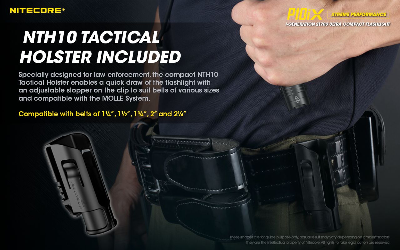 Nitecore P10iX 4000 lúmenes, linterna táctica potente, 4 x LED XP-L2 V6, haz de 158 m, larga autonomía y durabilidad