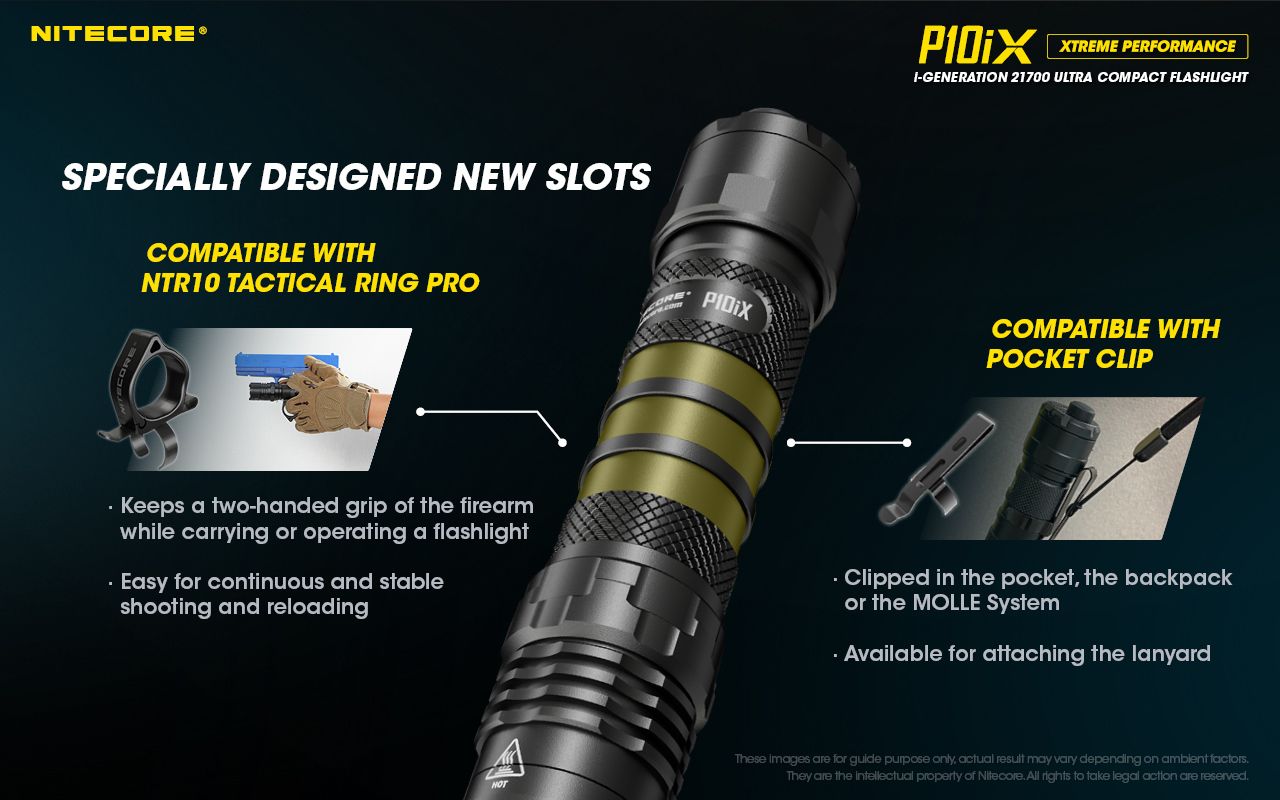 Nitecore P10iX 4000 lúmenes, linterna táctica potente, 4 x LED XP-L2 V6, haz de 158 m, larga autonomía y durabilidad