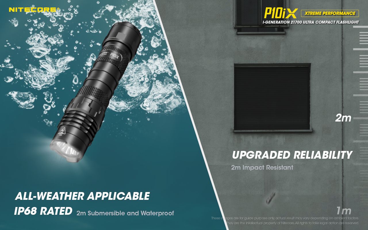 Nitecore P10iX 4000 lúmenes, linterna táctica potente, 4 x LED XP-L2 V6, haz de 158 m, larga autonomía y durabilidad