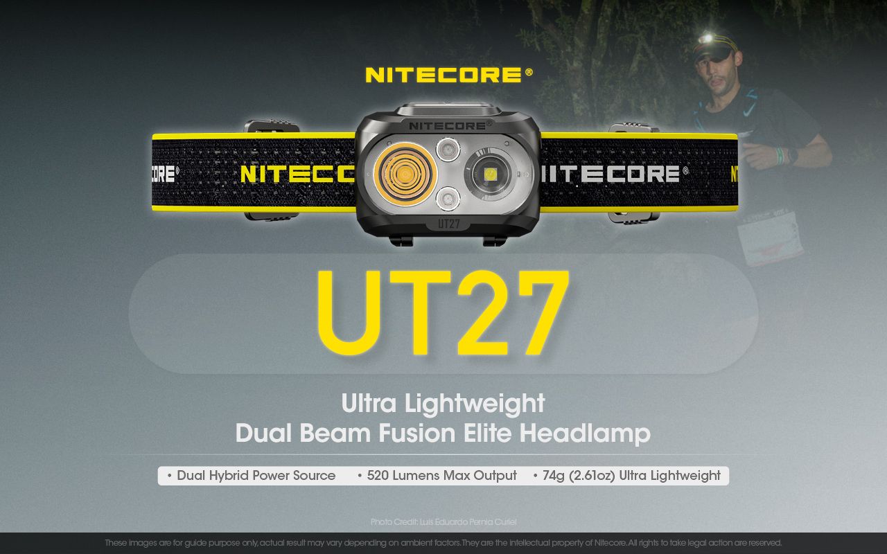 Nitecore UT27 Linterna frontal LED 520 lúmenes 2 x XP-G3 S3 Tech Diseño robusto Modos versátiles para aventuras nocturnas