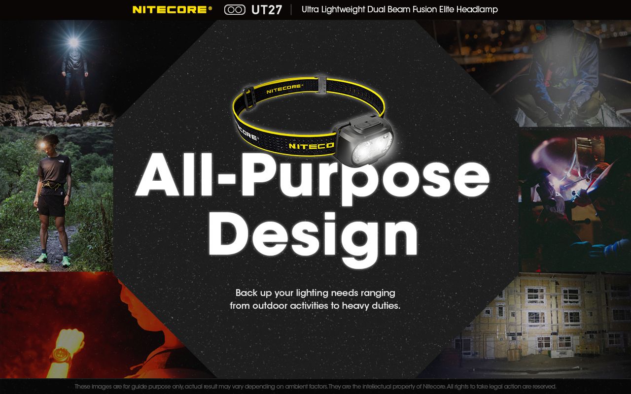 Nitecore UT27 Linterna frontal LED 520 lúmenes 2 x XP-G3 S3 Tech Diseño robusto Modos versátiles para aventuras nocturnas