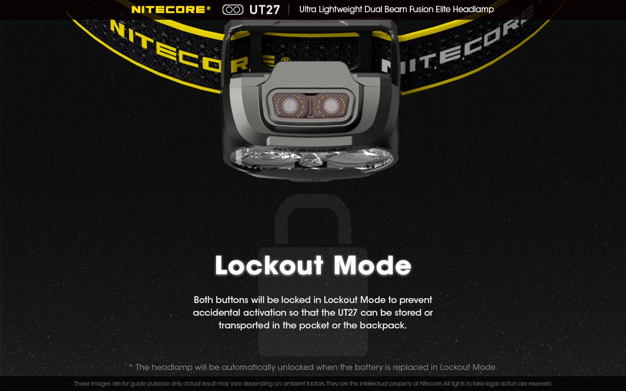 Nitecore UT27 Linterna frontal LED 520 lúmenes 2 x XP-G3 S3 Tech Diseño robusto Modos versátiles para aventuras nocturnas