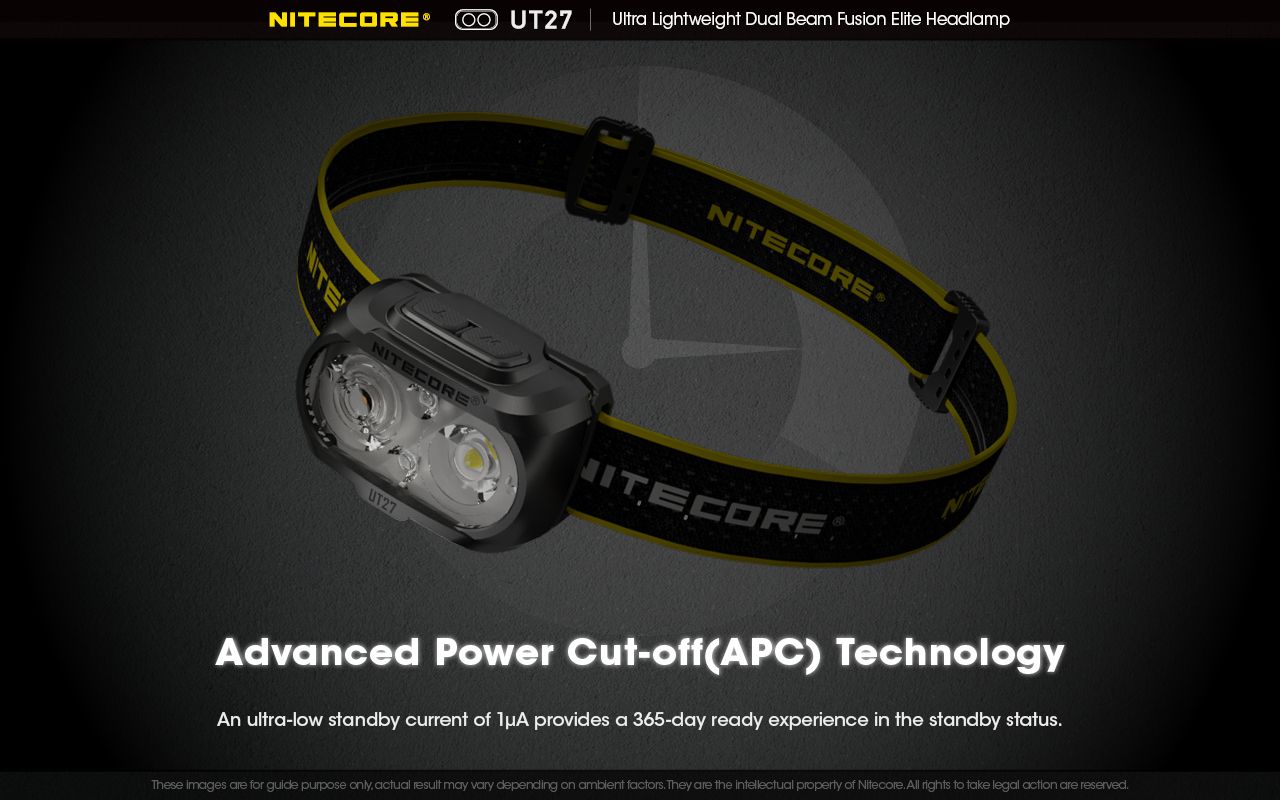 Nitecore UT27 Linterna frontal LED 520 lúmenes 2 x XP-G3 S3 Tech Diseño robusto Modos versátiles para aventuras nocturnas