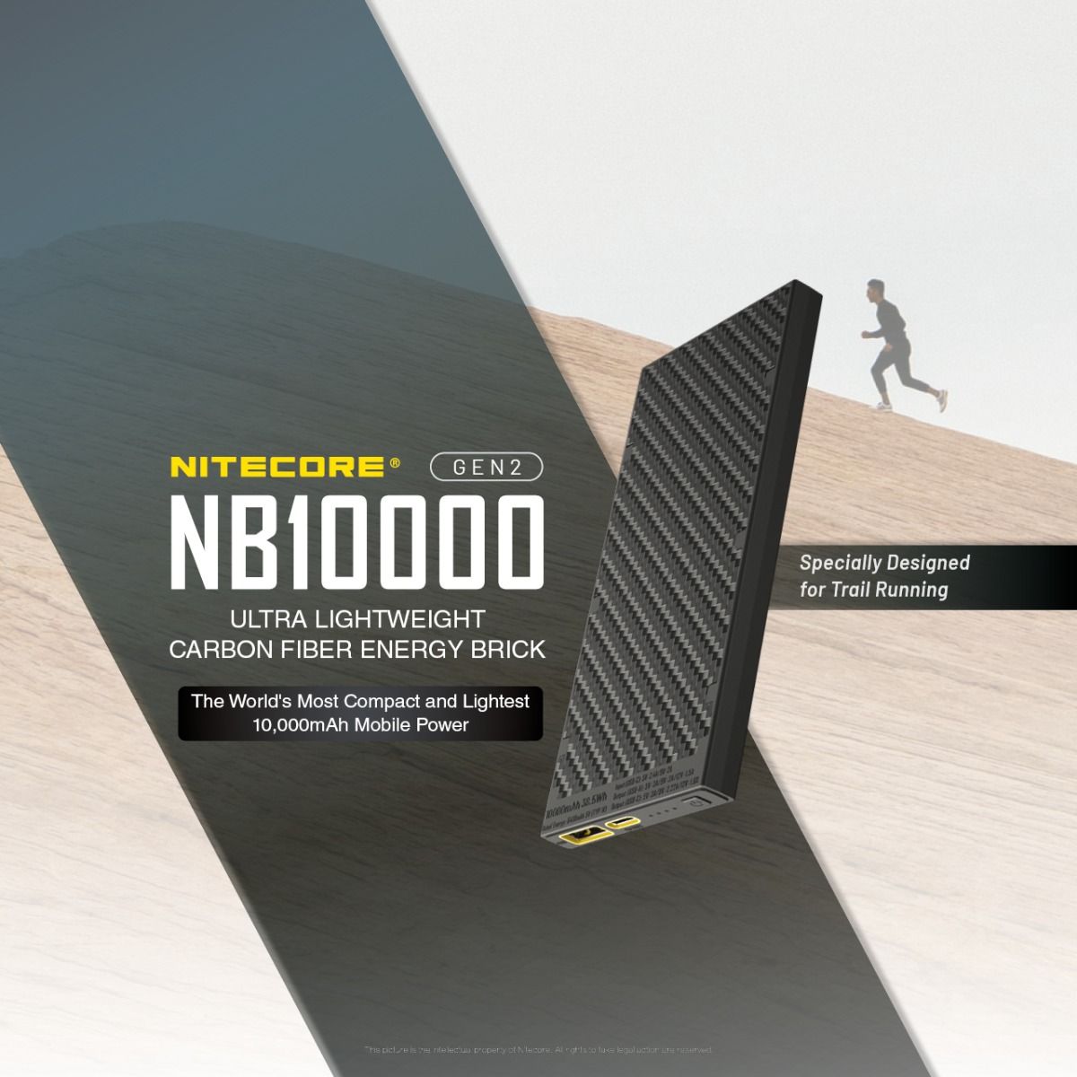Nitecore NB10000 Gen II Ultra-slim 10000mAh Power Bank con QC Quick-Charge Cargador de Viaje Ligero