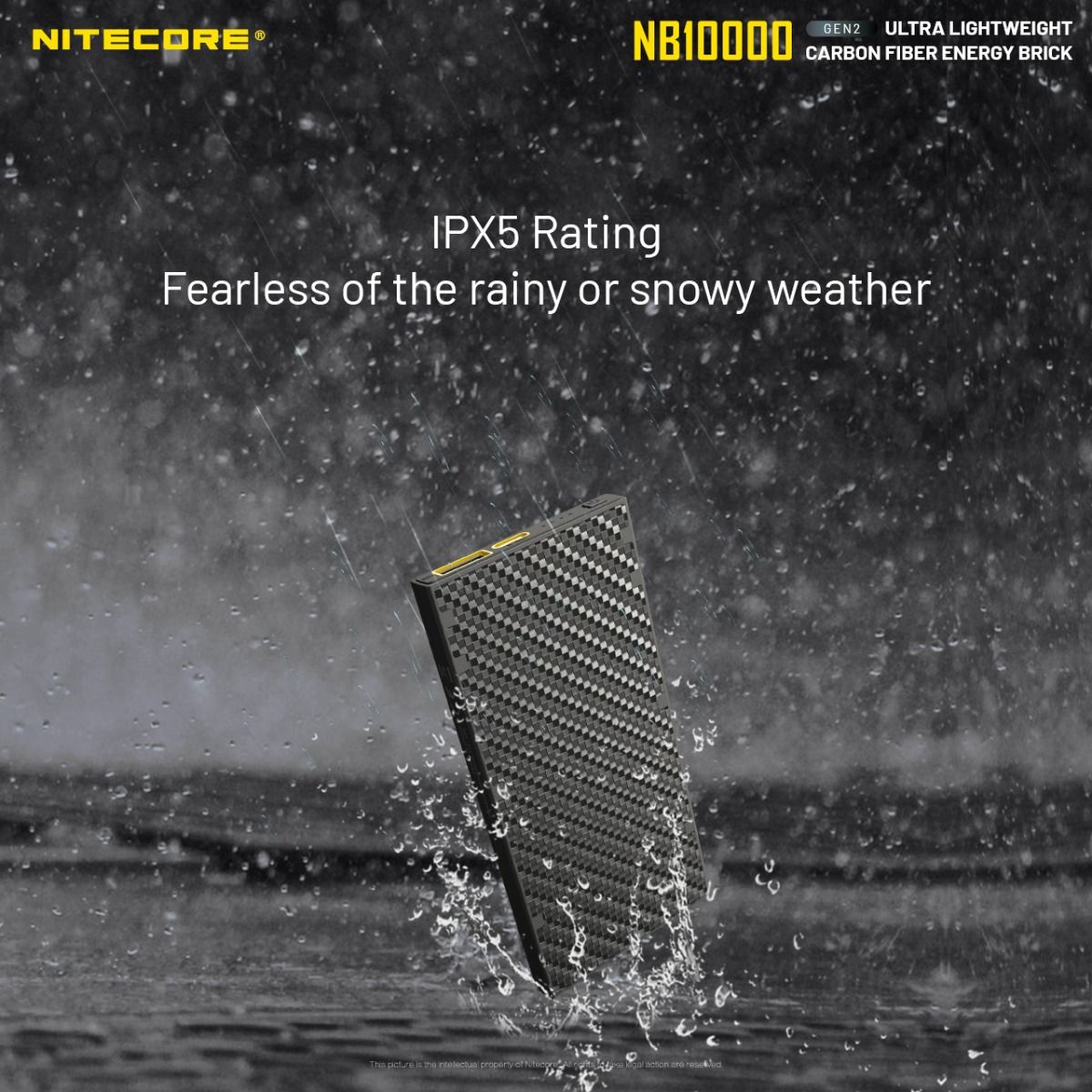 Nitecore NB10000 Gen II Ultra-slim 10000mAh Power Bank con QC Quick-Charge Cargador de Viaje Ligero
