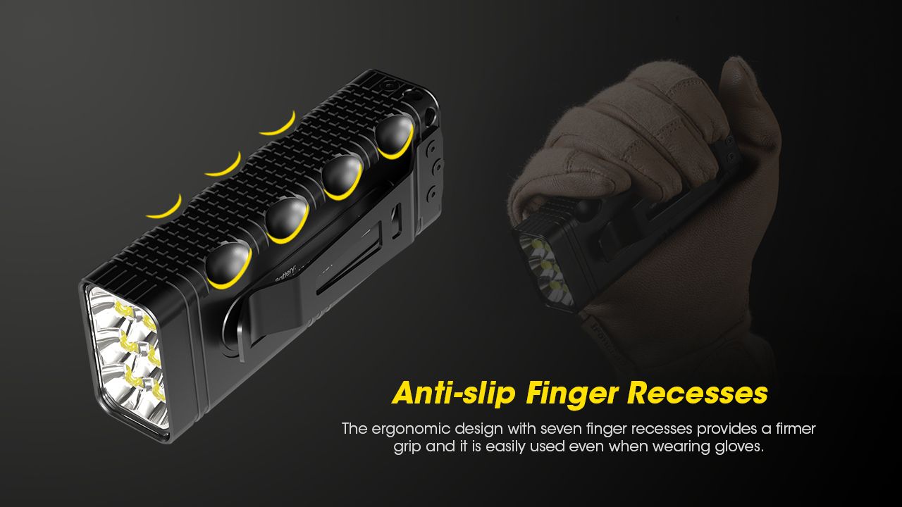 Linterna táctica NITECORE TM12K 12000 lúmenes recargable por USB-C LED de alto brillo para aventuras al aire libre