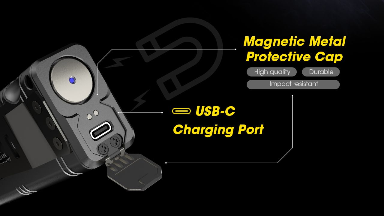 Linterna táctica NITECORE TM12K 12000 lúmenes recargable por USB-C LED de alto brillo para aventuras al aire libre