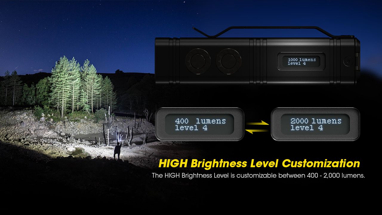 Linterna táctica NITECORE TM12K 12000 lúmenes recargable por USB-C LED de alto brillo para aventuras al aire libre