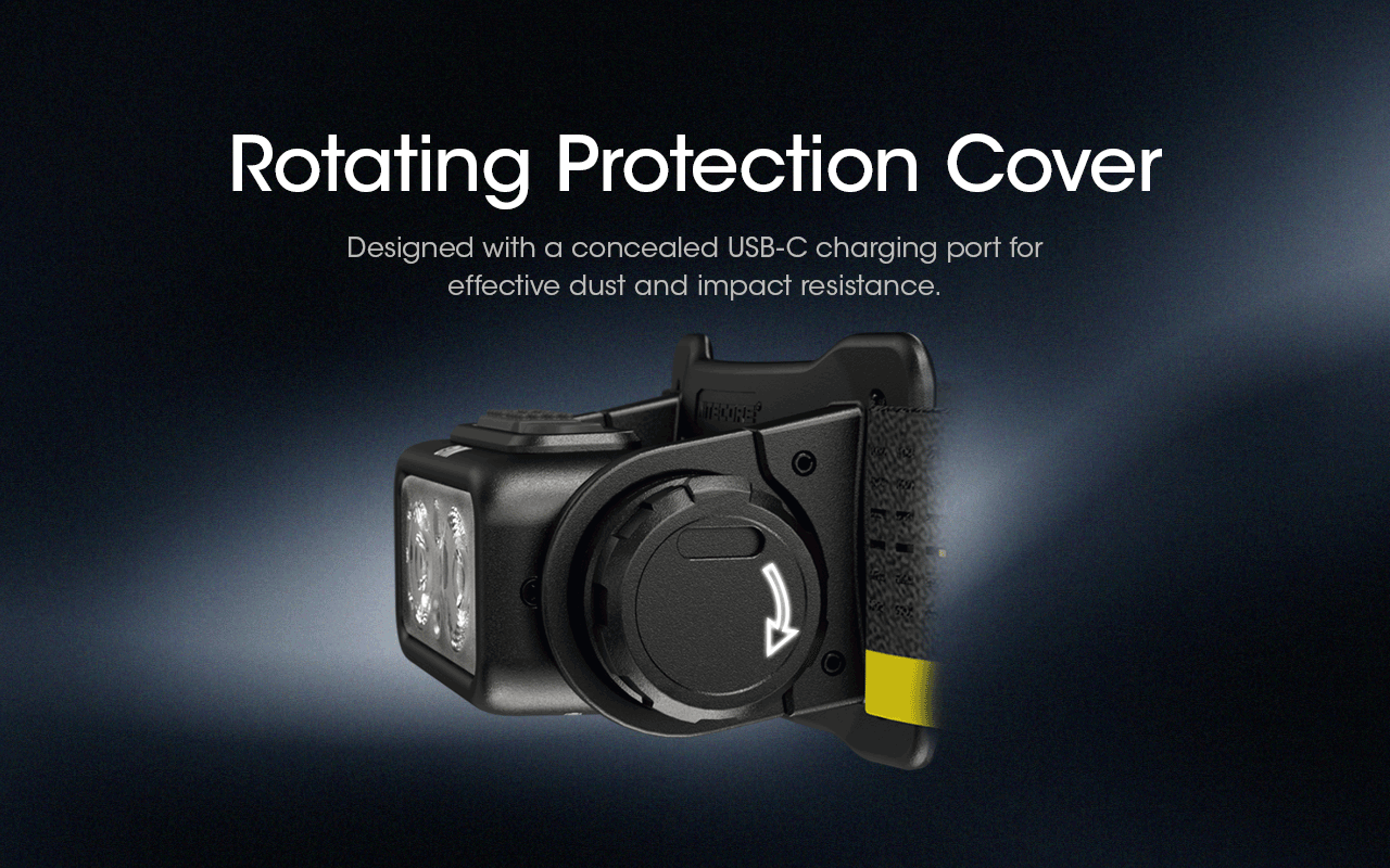 Linterna Frontal Recargable NITECORE NU43 para Camping Luz Blanca y Roja 1400 Lúmenes y Batería 3400mAh