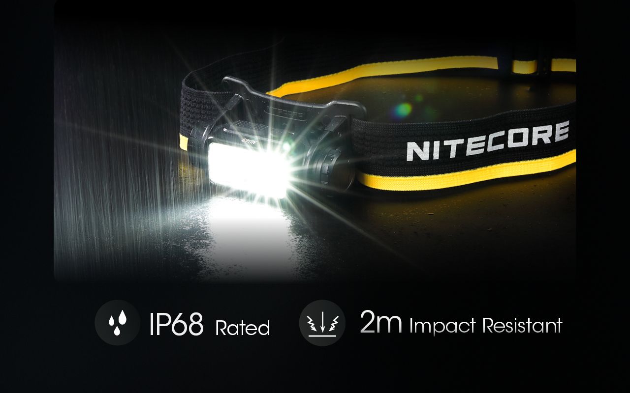 Linterna Frontal Recargable NITECORE NU43 para Camping Luz Blanca y Roja 1400 Lúmenes y Batería 3400mAh
