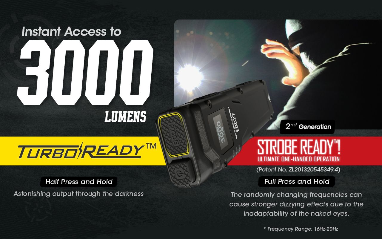 Linterna recargable NITECORE EDC27 ligera de 3000 lúmenes para aventuras al aire libre y preparación para emergencias