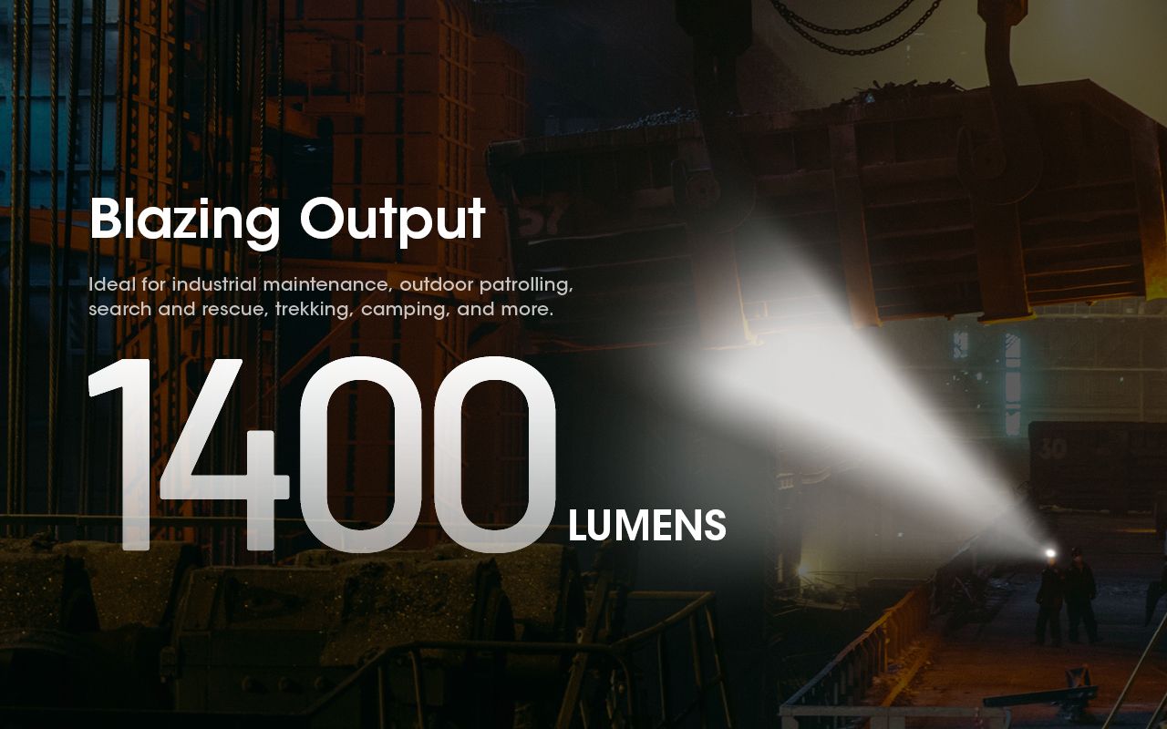 Linterna Frontal LED Nitecore NU50 1400 Lúmenes Recargable con Larga Duración para Senderismo y Ciclismo