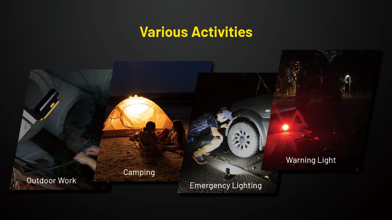 NITECORE NWL20 Foco Portátil 600 Lúmenes Iluminación Versátil con Triple Salida para Uso Exterior y de Emergencia
