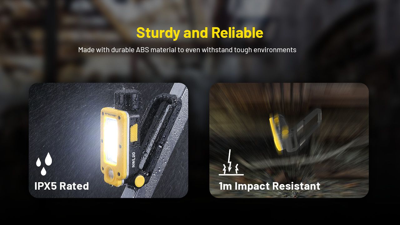 NITECORE NWL20 Foco Portátil 600 Lúmenes Iluminación Versátil con Triple Salida para Uso Exterior y de Emergencia