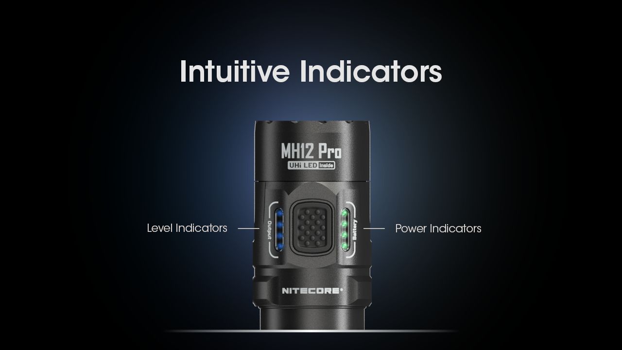 Linterna recargable Nitecore MH12 Pro 3300 lúmenes USB-C alta luminosidad para aventuras al aire libre