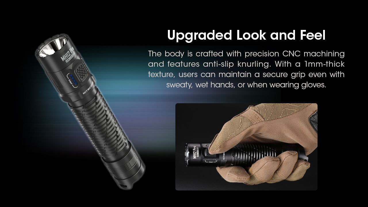 Linterna recargable Nitecore MH12 Pro 3300 lúmenes USB-C alta luminosidad para aventuras al aire libre