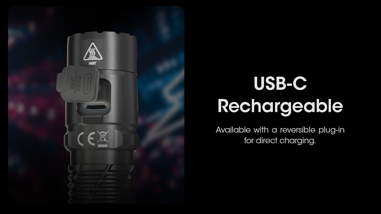 Linterna recargable Nitecore MH12 Pro 3300 lúmenes USB-C alta luminosidad para aventuras al aire libre