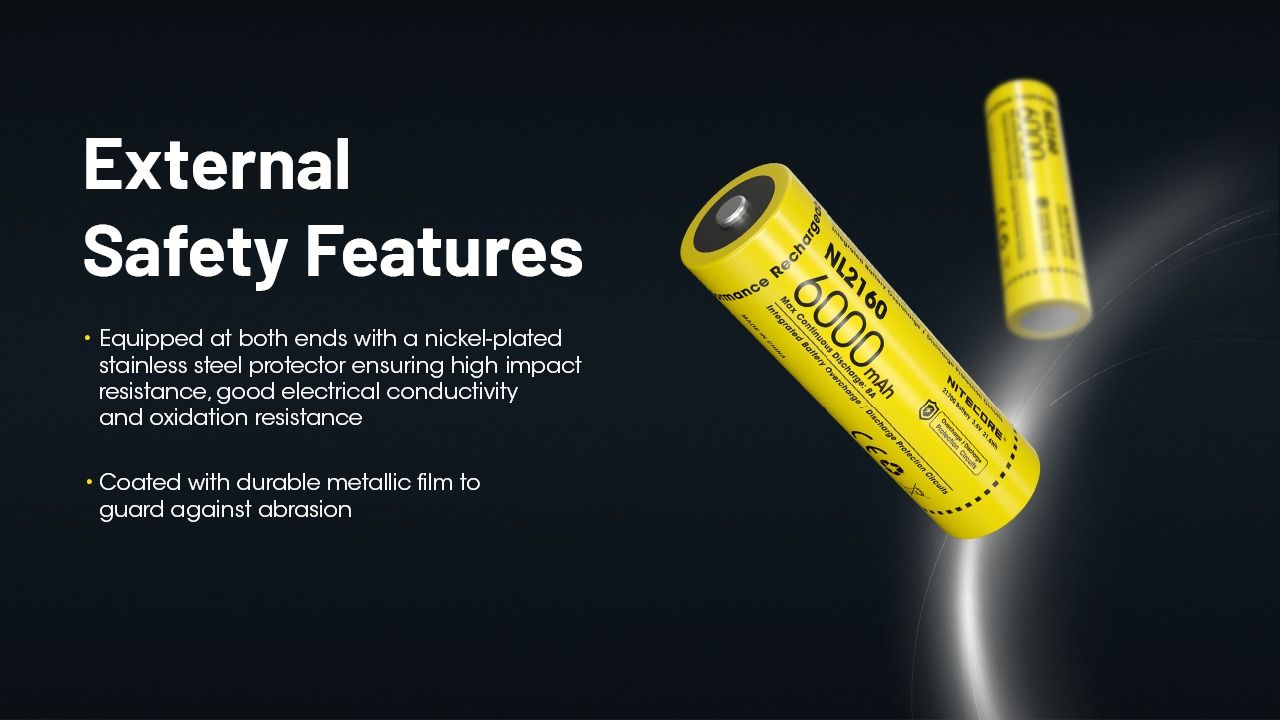 Batería recargable NITECORE NL2160 6000mAh 3.6V alta descarga eficiencia ideal linternas alta potencia