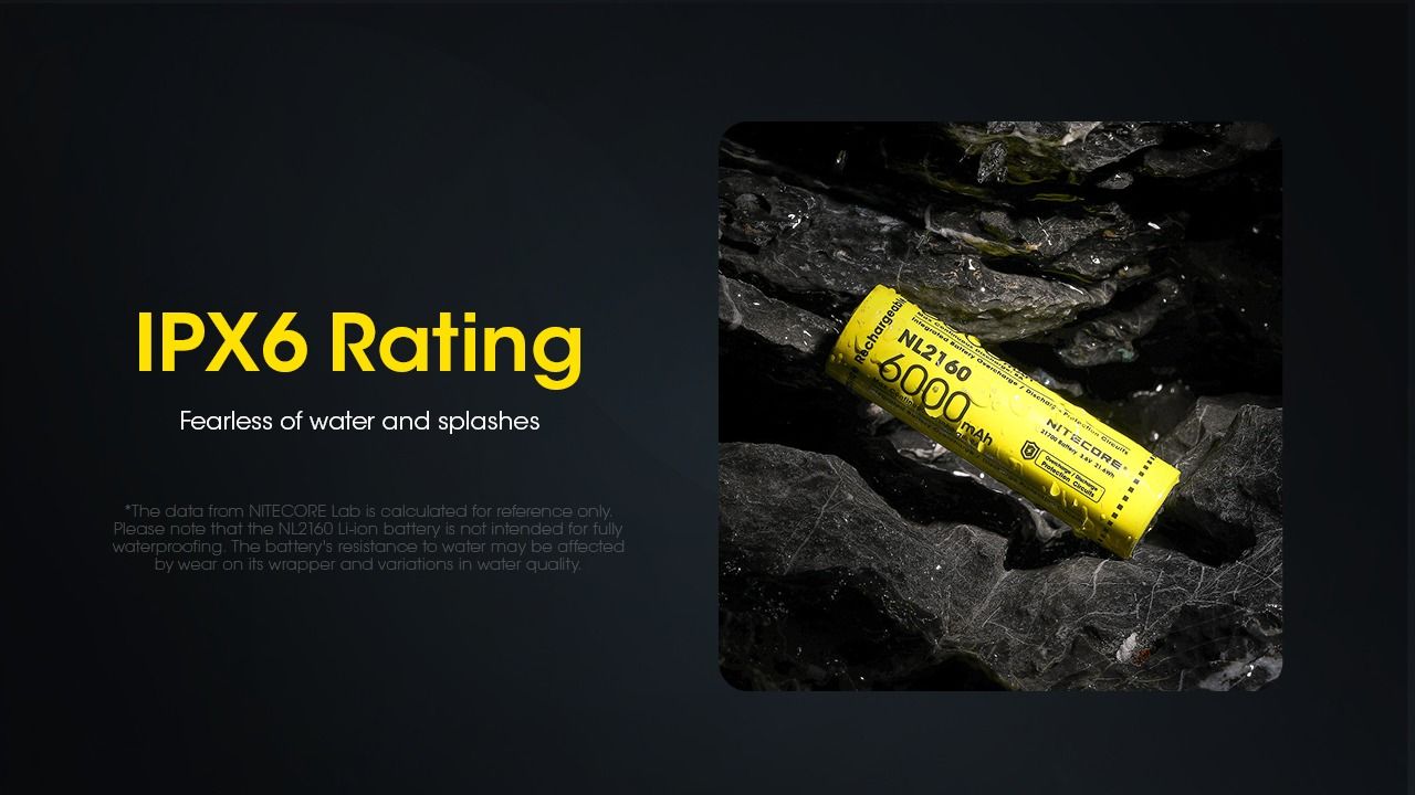 Batería recargable NITECORE NL2160 6000mAh 3.6V alta descarga eficiencia ideal linternas alta potencia
