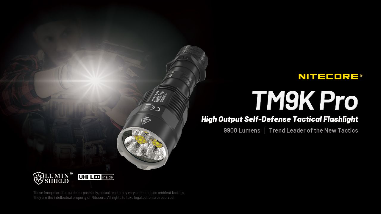 Linterna Nitecore TM9K PRO 9900 lúmenes con carga USB-C y distancia de haz 510m linterna de alto rendimiento